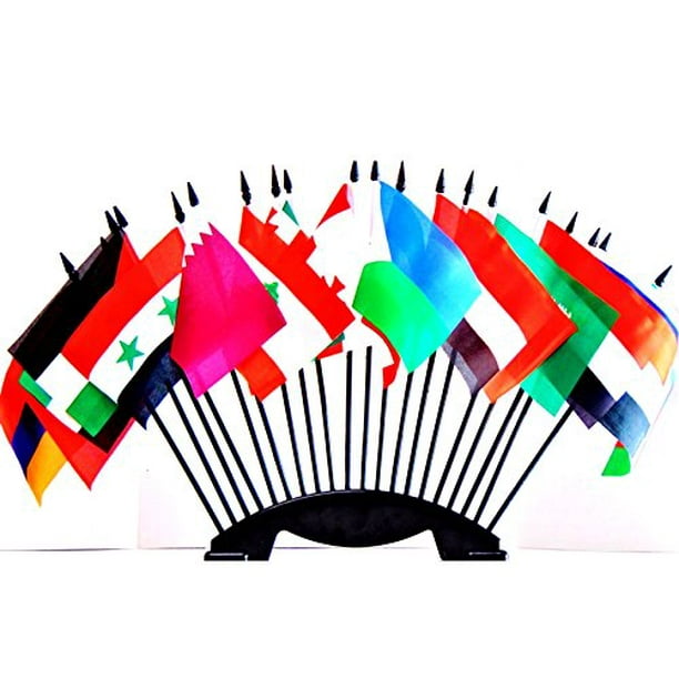 DJIBOUTI 4X6" TABLE TOP FLAG W/ BASE NEW DESK TOP HANDHELD STICK FLAG